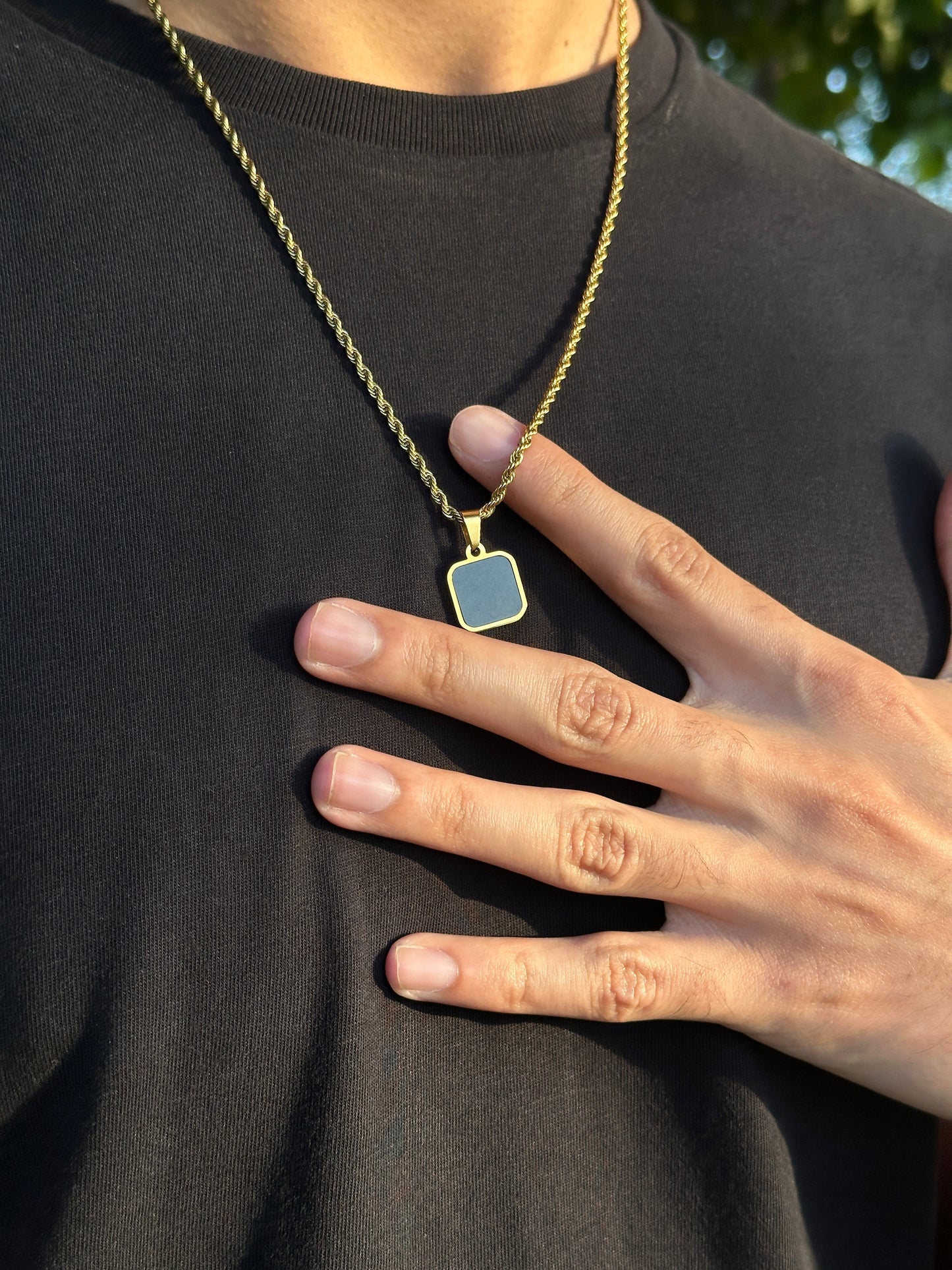 Double Stone Pendant