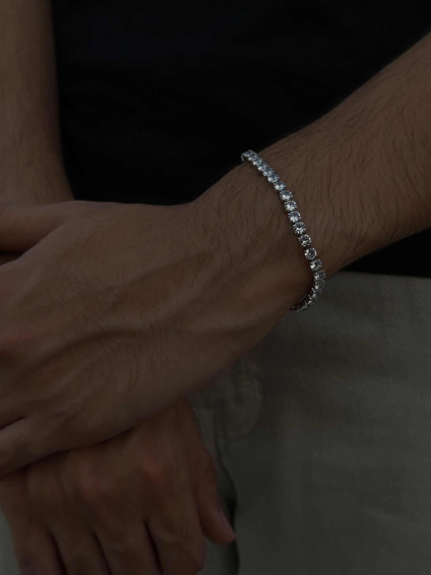 Tennis Bracelet (Silver)