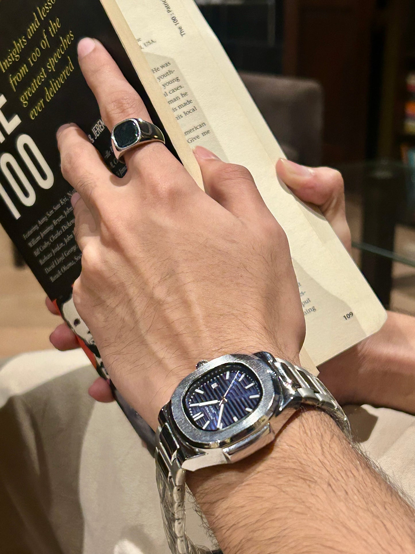 Patek Phillipe Geneve Silver Blue