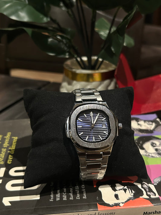 Patek Phillipe Geneve Silver Blue