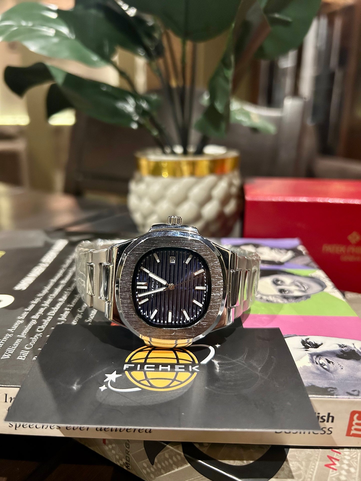 Patek Phillipe Geneve Silver Blue