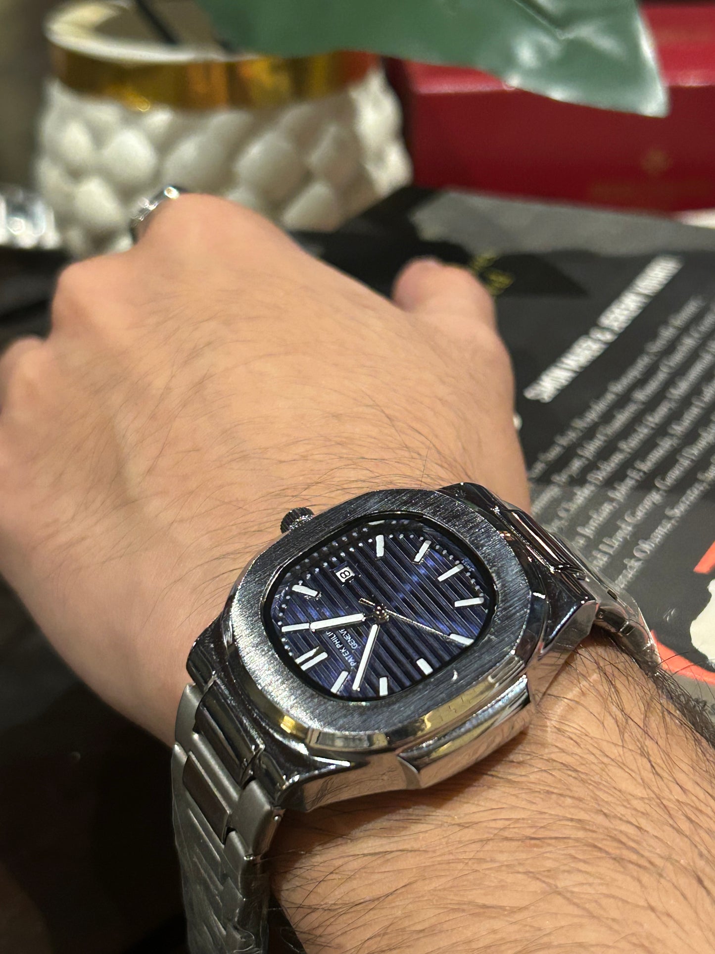 Patek Phillipe Geneve Silver Blue