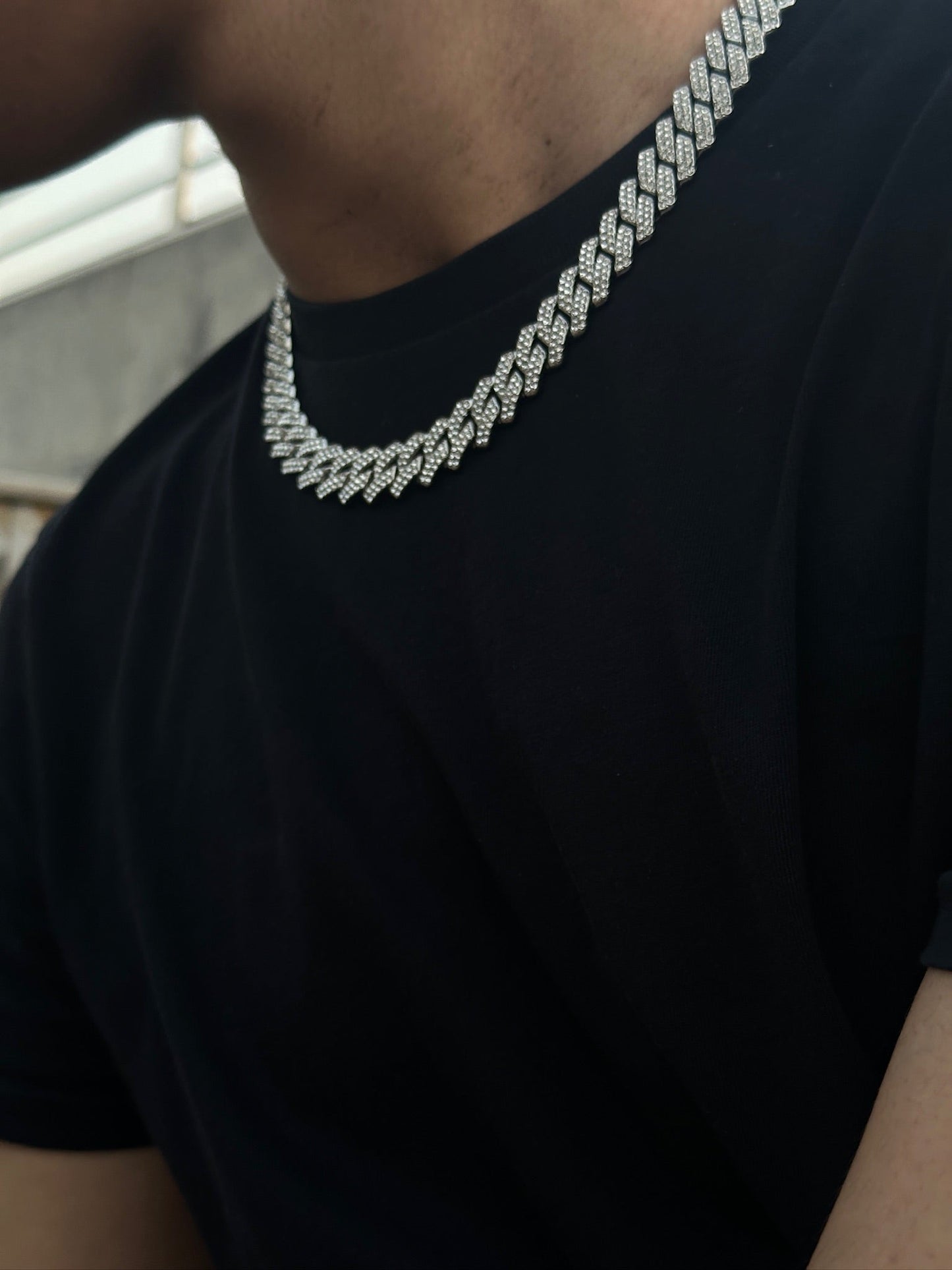 Prong Iced Out Chain (Silver)