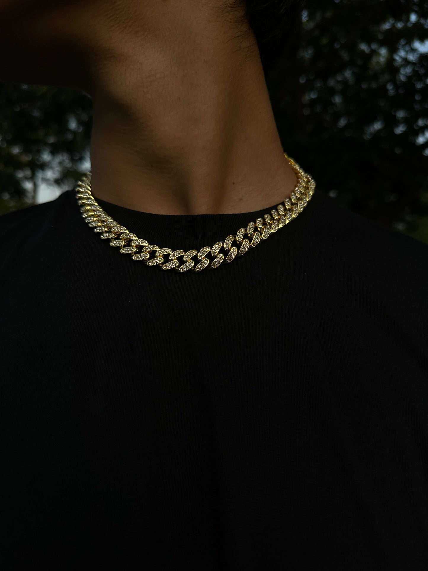 Double Link Golden Iced Out Chain