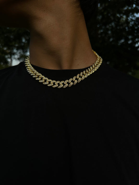 Double Link Golden Iced Out Chain