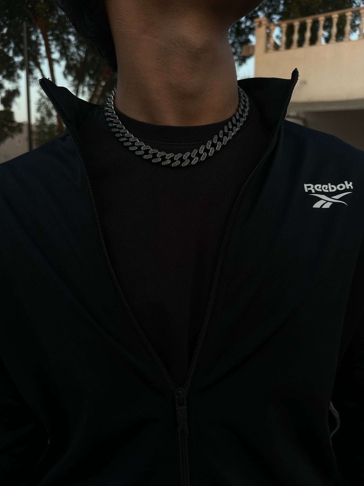 Double Link Black Iced Out Chain