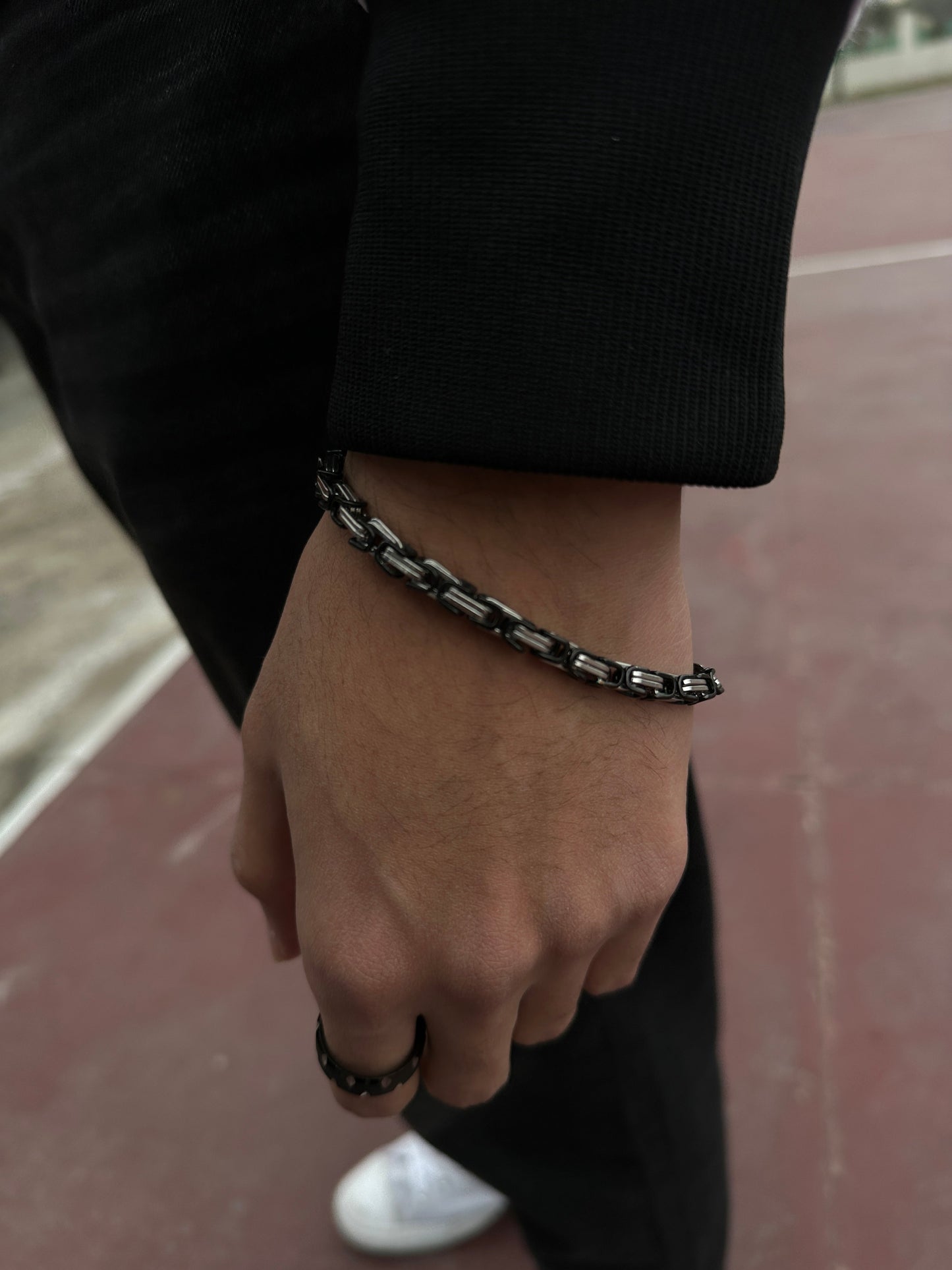 Royce Bracelet (Black & Silver)