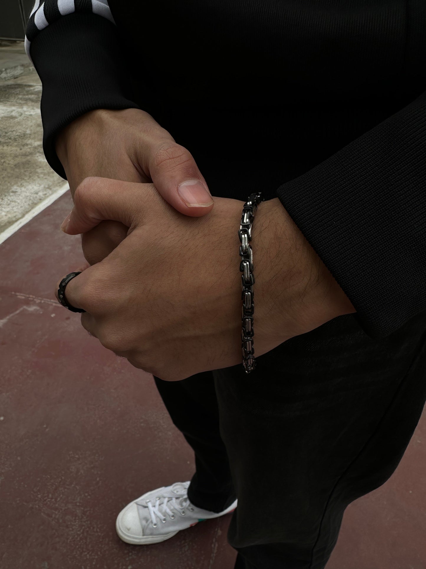 Royce Bracelet (Black & Silver)